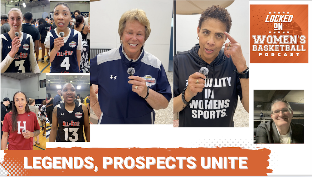 Photos of various interviews taken at the College All Star Game